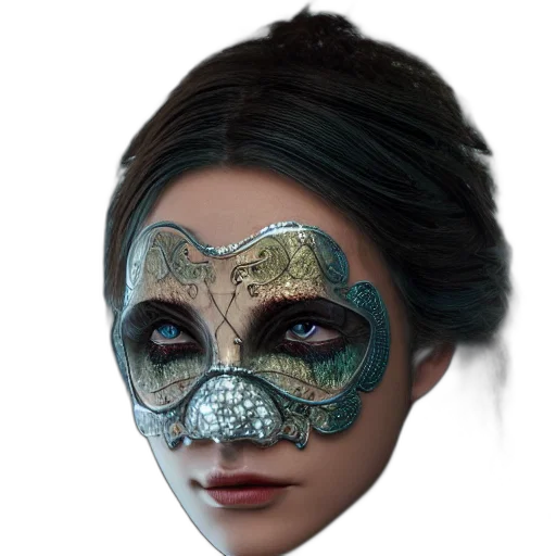 mask, face, jewelry, fantasy art transparent PNG cut-out