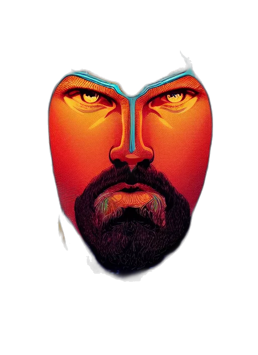 mask, face, comic book art, concept art transparent PNG cut-out