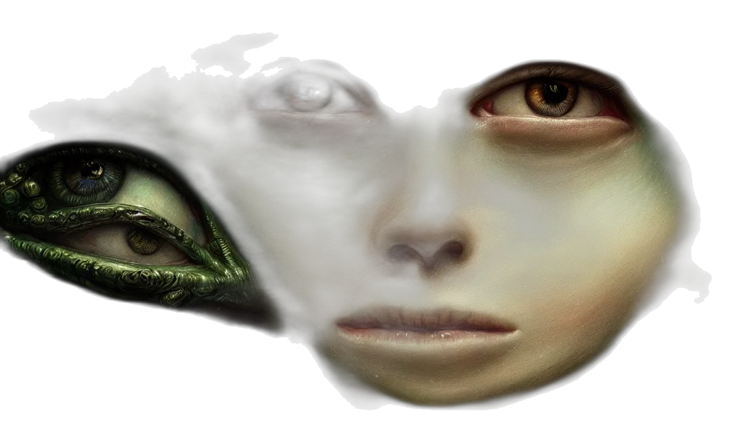 mask, face, dragon, creature transparent PNG cut-out