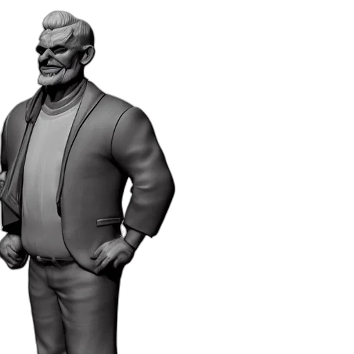 jacket, 3d render, concept art, smug transparent PNG cut-out