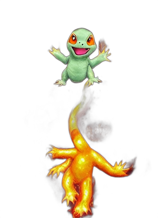 dragon, creature, staff, animal transparent PNG cut-out