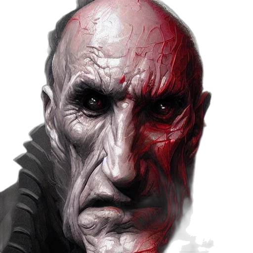 face, mask, creature, concept art transparent PNG cut-out