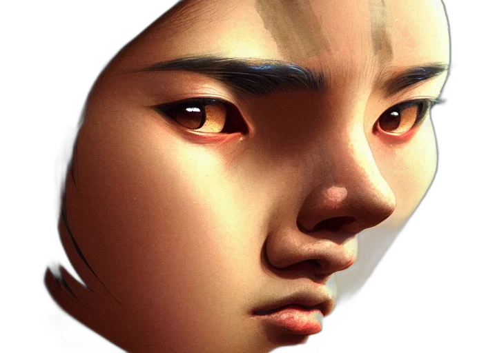 face, mask, photorealistic, 3d render transparent PNG cut-out