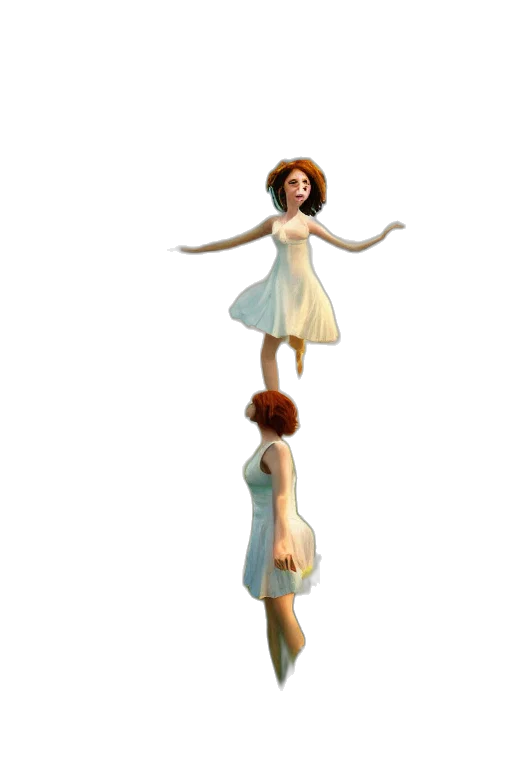 staff, dress, hair, jewelry transparent PNG cut-out