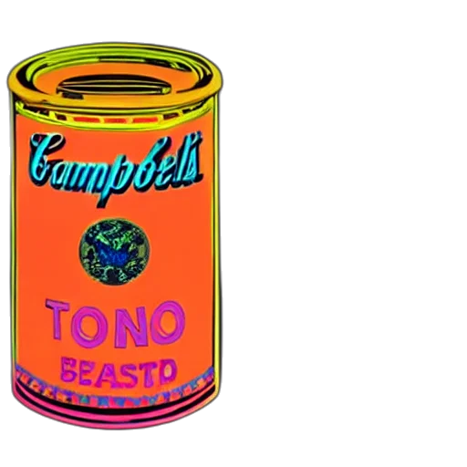 food, bottle, vaporwave, photorealistic transparent PNG cut-out