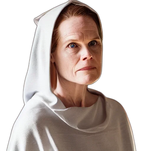 face, jacket, staff, dress transparent PNG cut-out