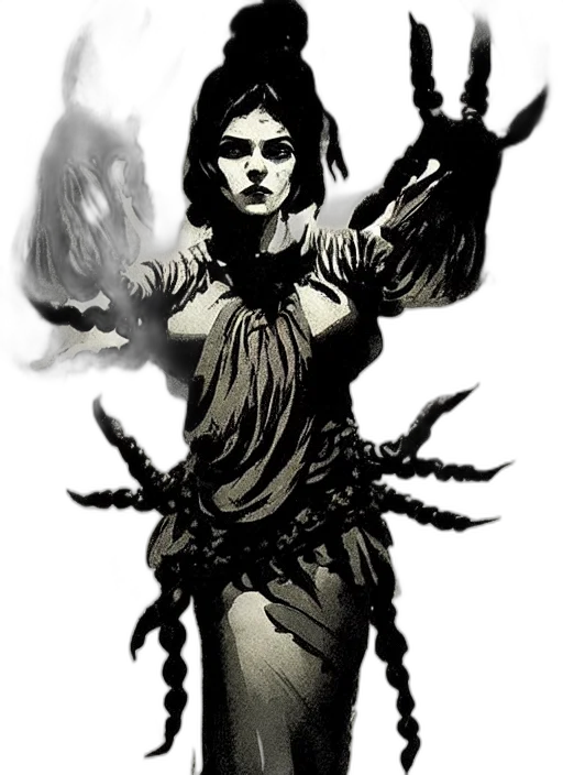 dress, comic book art, concept art, fantasy art transparent PNG cut-out