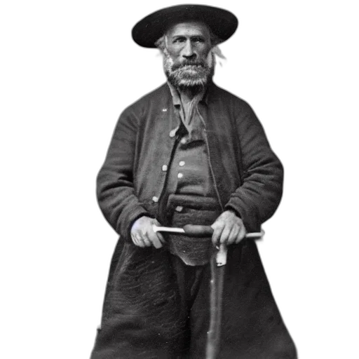 staff, jacket, face, hat transparent PNG cut-out