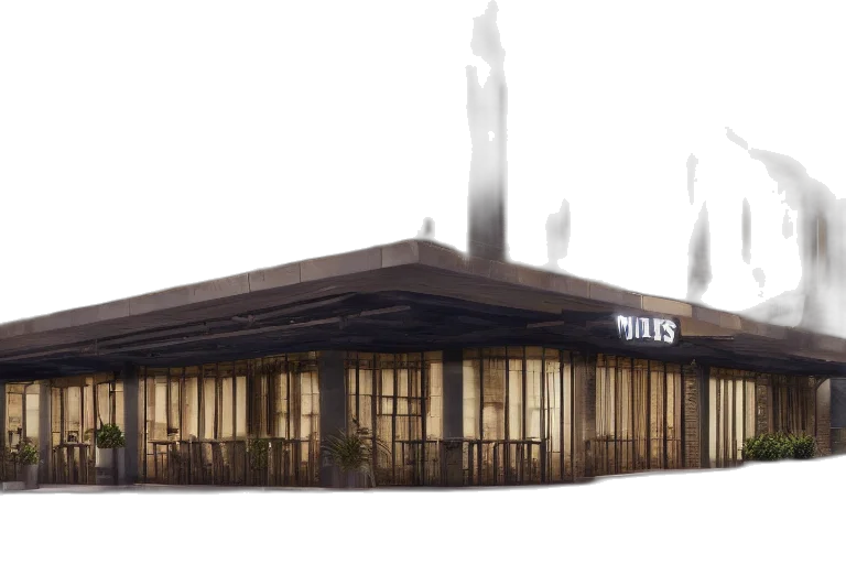 building, concept art, 3d render, photorealistic transparent PNG cut-out