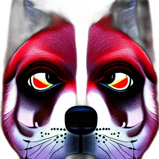 mask, animal, face, 3d render transparent PNG cut-out