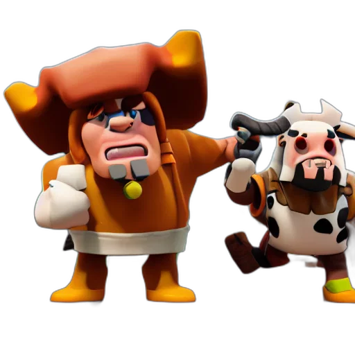 concept art, 3d render, cartoon, clash transparent PNG cut-out