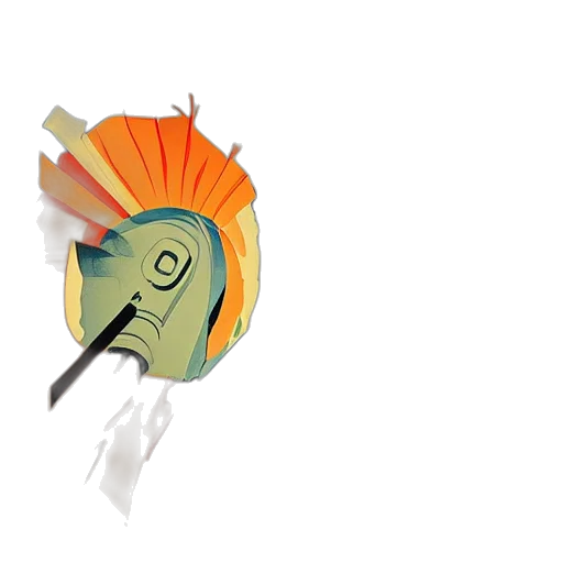 mask, umbrella, staff, jewelry transparent PNG cut-out