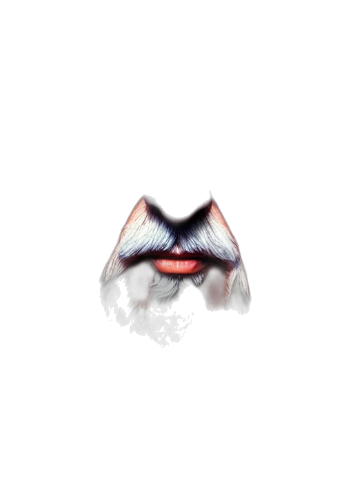 face, mask, hair, creature transparent PNG cut-out