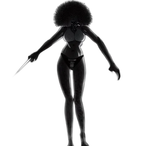 sword, weapon, staff, hair transparent PNG cut-out