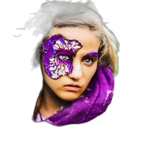 mask, face, jacket, jewelry transparent PNG cut-out
