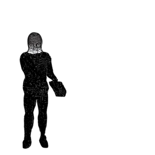 mask, robot, creature, dress transparent PNG cut-out