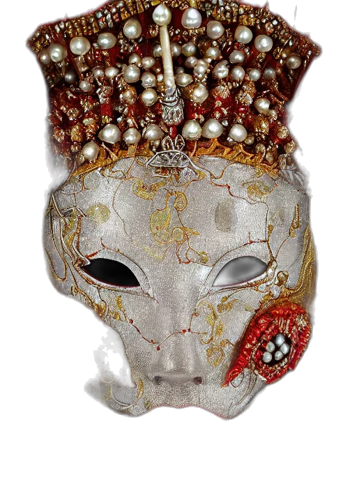 mask, crown, jewelry, hyperrealism transparent PNG cut-out