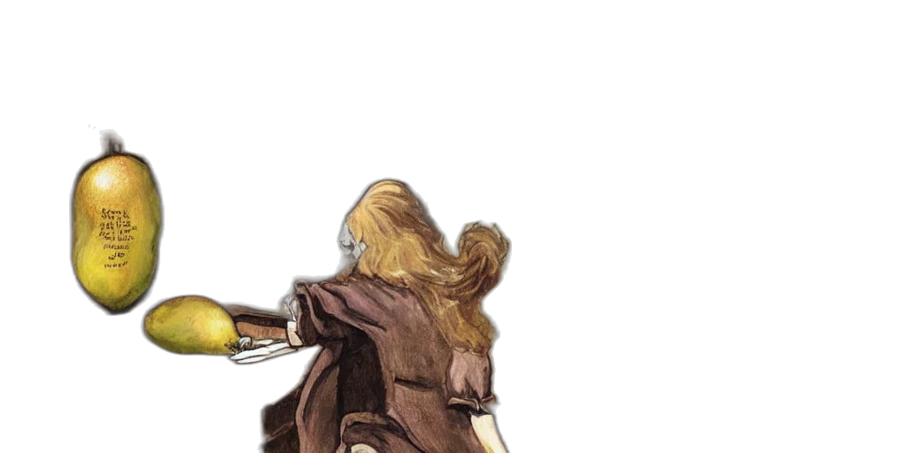 jacket, staff, hair, weapon transparent PNG cut-out