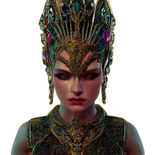 crown, jewelry, mask, staff transparent PNG cut-out