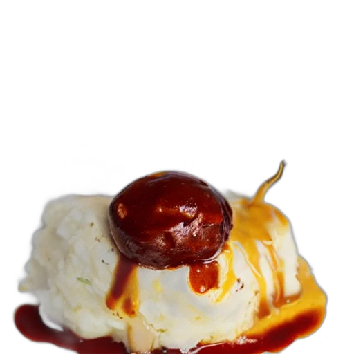 food, crown, photorealistic, 3d render transparent PNG cut-out