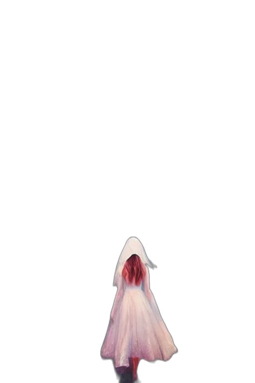 dress, creature, mask, hair transparent PNG cut-out