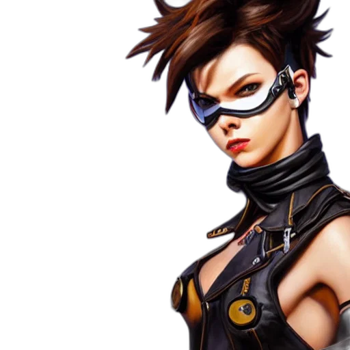 concept art, cyberpunk, comic book art, 3d render transparent PNG cut-out