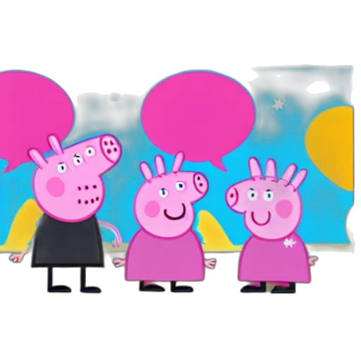 concept art, 3d render, cartoon, peppa transparent PNG cut-out