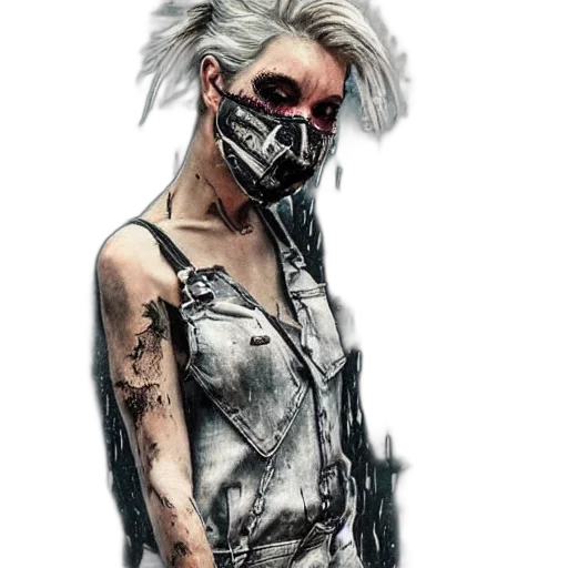 mask, face, creature, jacket transparent PNG cut-out