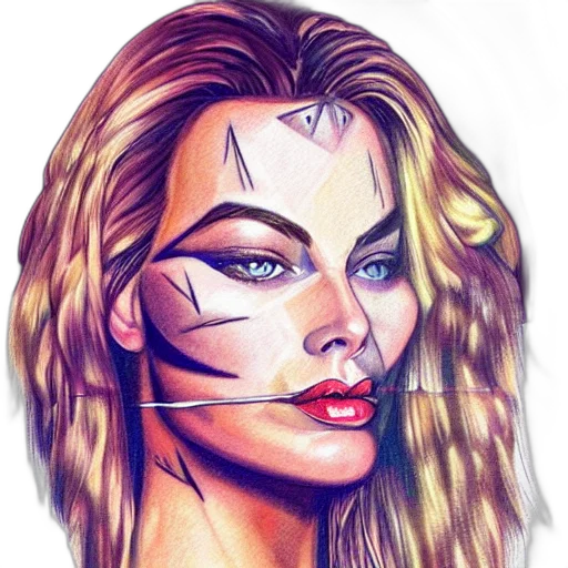 face, mask, fantasy art, comic book art transparent PNG cut-out