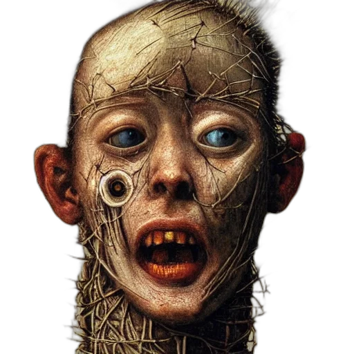 face, creature, mask, robot transparent PNG cut-out