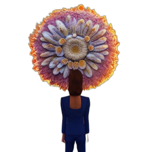 flower, umbrella, crown, staff transparent PNG cut-out