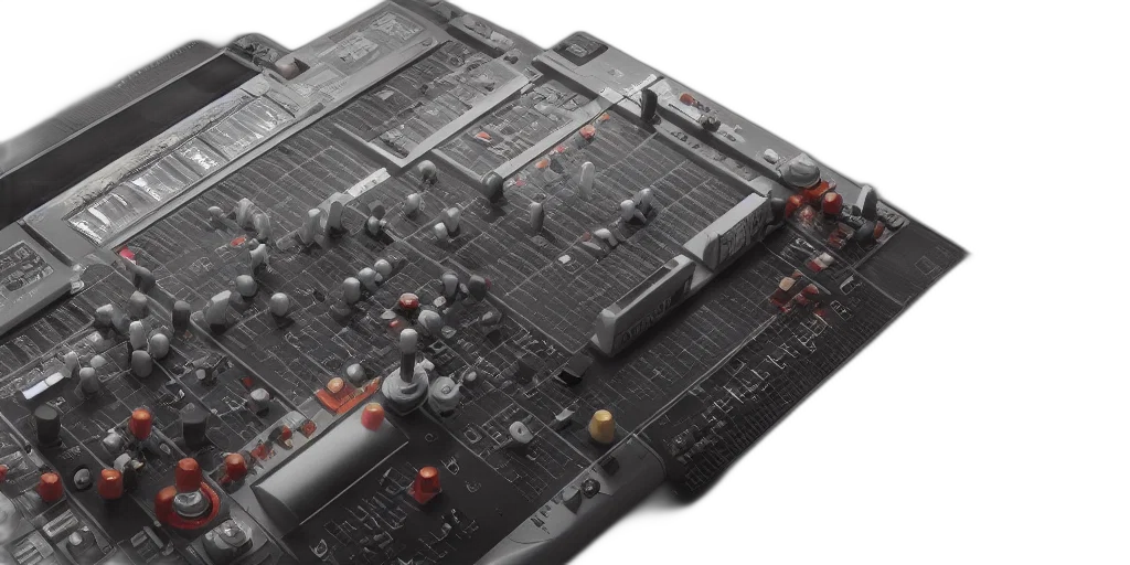 3d render, cyberpunk, elektron, monomachine transparent PNG cut-out