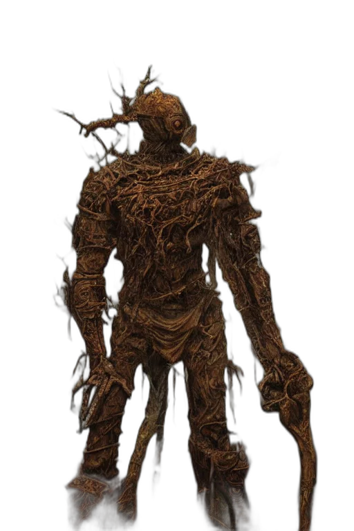 creature, robot, staff, tree transparent PNG cut-out