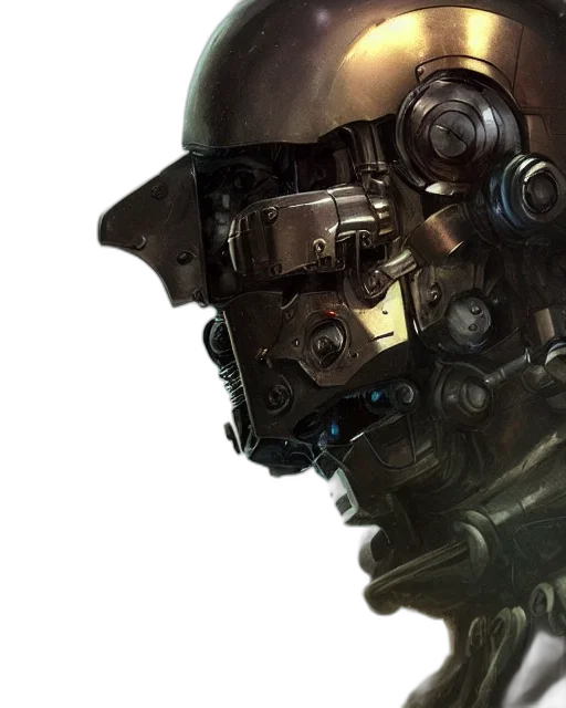 robot, face, mask, cyberpunk transparent PNG cut-out