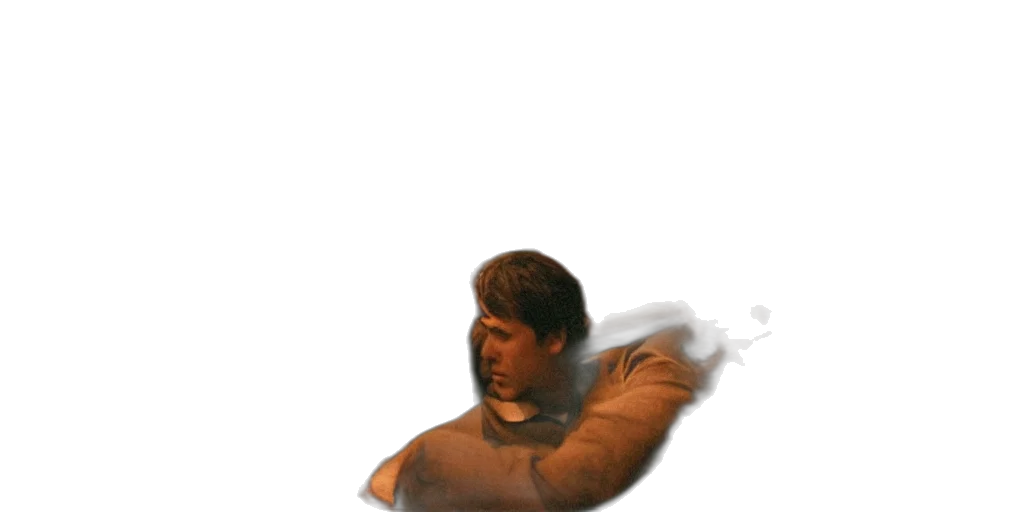 jacket, staff, face, sword transparent PNG cut-out