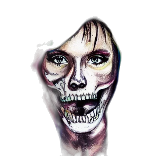 face, mask, watercolor, photorealistic transparent PNG cut-out