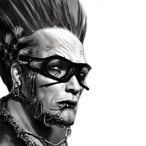 comic book art, cyberpunk, fantasy art, concept art transparent PNG cut-out