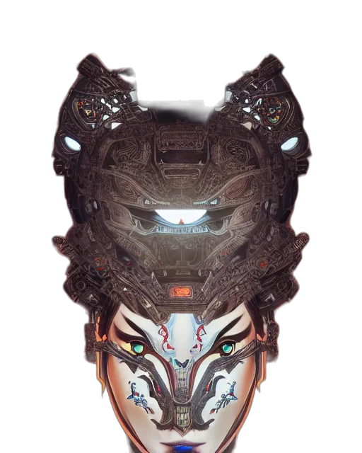 mask, face, crown, dragon transparent PNG cut-out