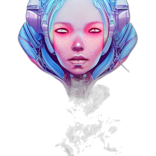 face, robot, mask, cyberpunk transparent PNG cut-out