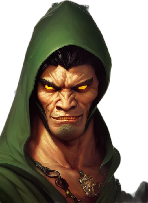 face, comic book art, concept art, fantasy art transparent PNG cut-out