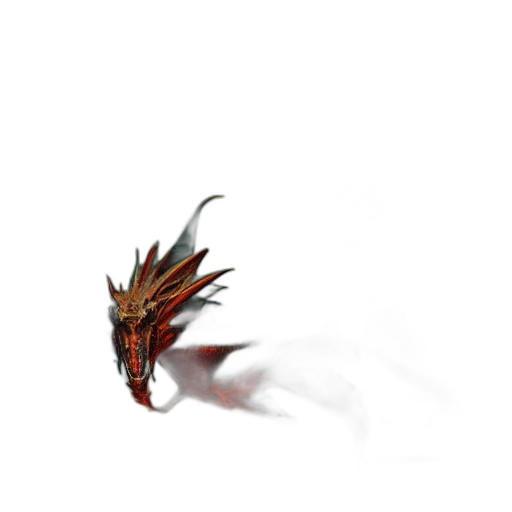 dragon, creature, staff, weapon transparent PNG cut-out