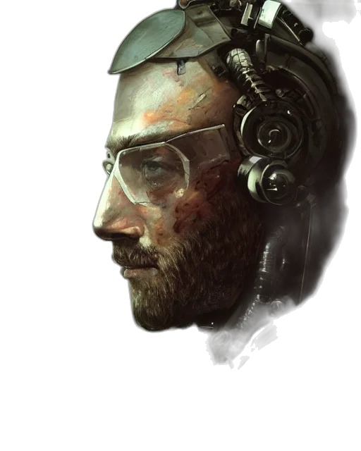 face, mask, robot, staff transparent PNG cut-out