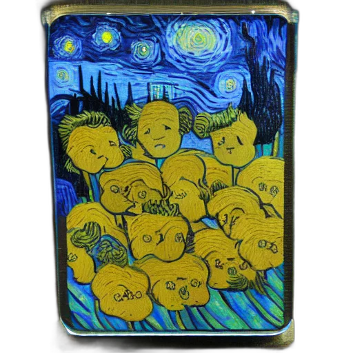 oil painting, night, outer space, underwater transparent PNG cut-out