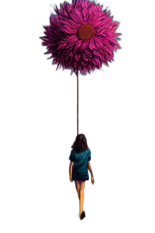 umbrella, staff, hair, flower transparent PNG cut-out