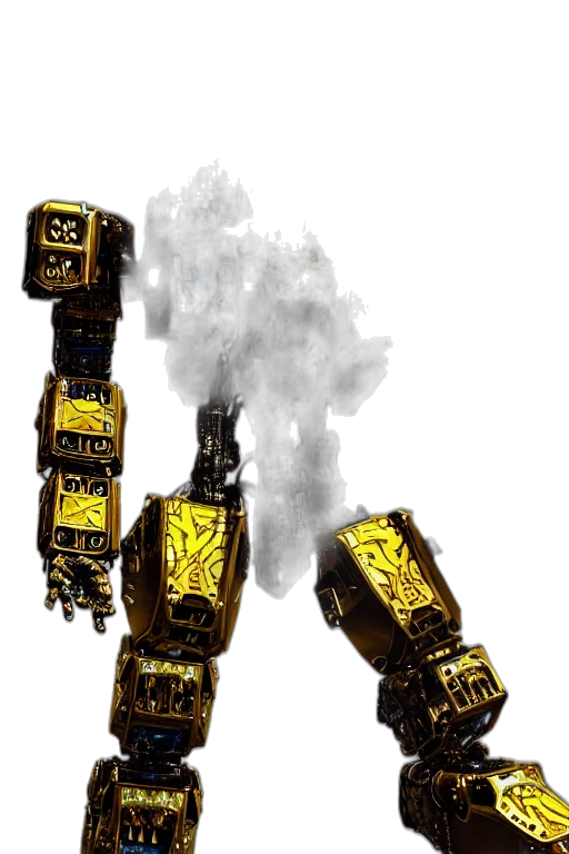 robot, weapon, concept art, 3d render transparent PNG cut-out