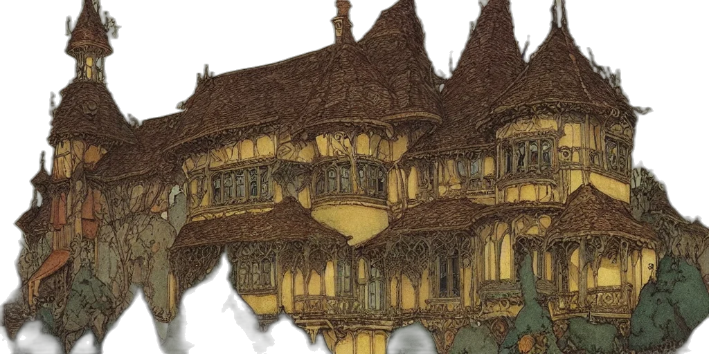 building, crown, dragon, concept art transparent PNG cut-out