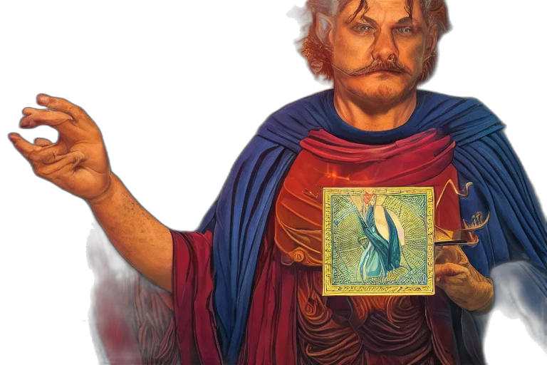 concept art, fantasy art, fire, magician transparent PNG cut-out