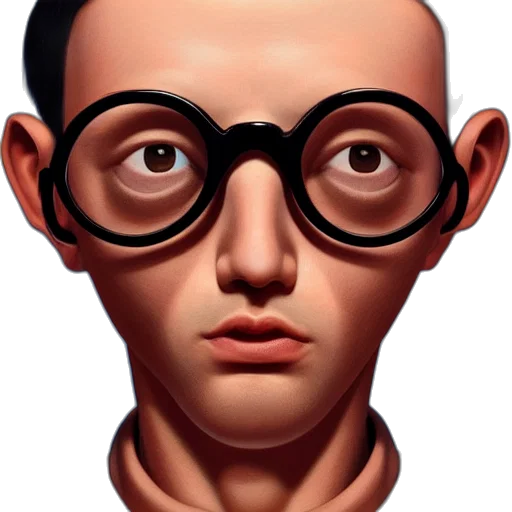 face, mask, staff, 3d render transparent PNG cut-out