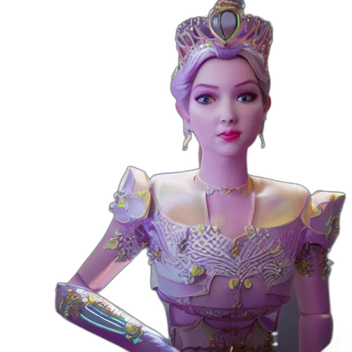 crown, jewelry, staff, 3d render transparent PNG cut-out