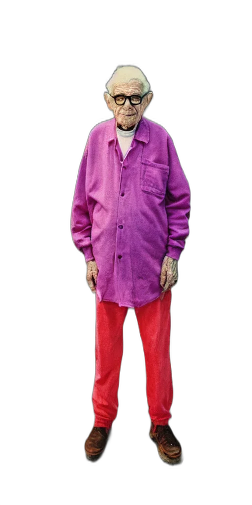 jacket, dress, staff, creature transparent PNG cut-out
